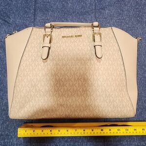 Michael Kors Beige Satchel Bag